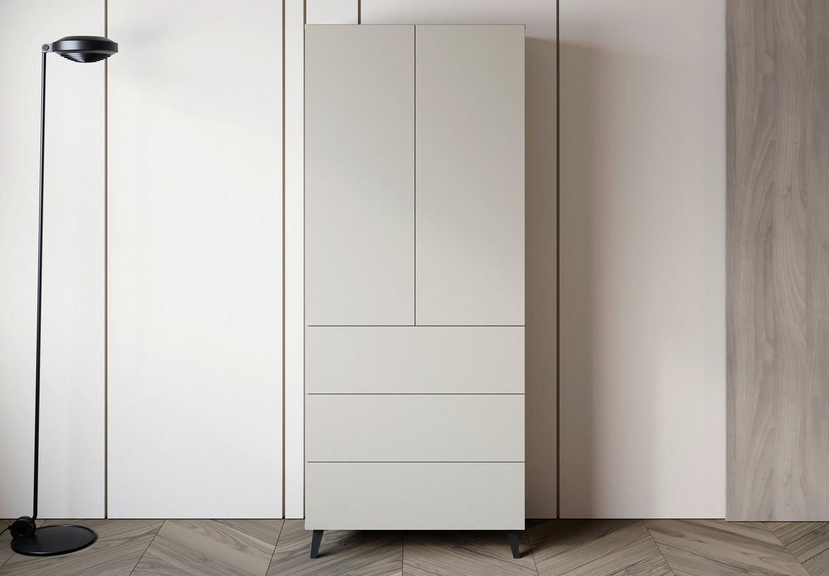 HIGHBOARD  70/170/39 cm 3 Schublade(n)  - Kaschmir/Schwarz, Design, Holzwerkstoff/Kunststoff (70/170/39cm) - P & B