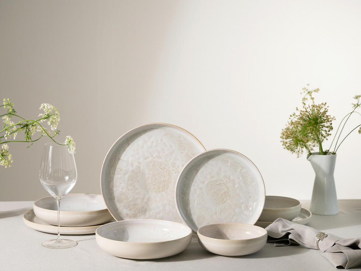 TAFELSERVICE Yuki 8-teilig  - Weiß, Basics, Keramik - Creatable