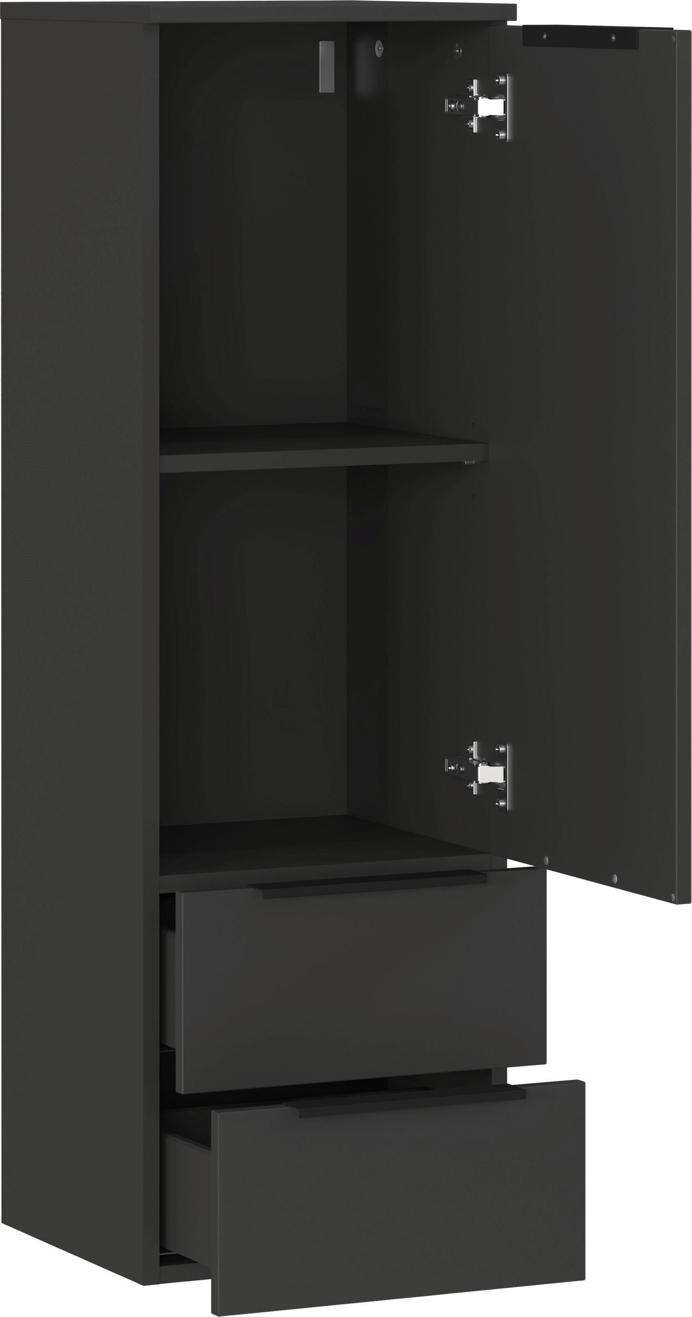 Thumbnail - Germania Midischrank, Graphit, Holzwerkstoff, 1 Fächer, 2 Schublade(n) Schubladen, 36x111x34 cm, Beimöbel erhältlich, hä...