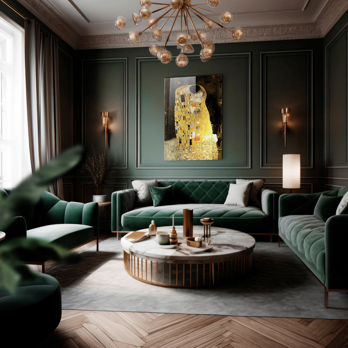 GLASBILD Abstraktes 70/100 cm  - Multicolor, Basics, Glas/Papier (70/100cm)