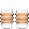 TRINKGLAS 440 ml 2-teilig  - Orange, Design, Glas (8,5/11/8,5cm) - Leonardo