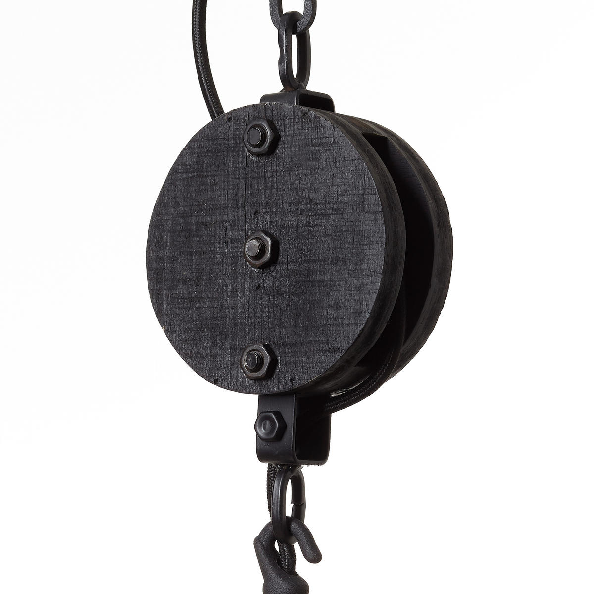 PENDELLEUCHTE 34/143 cm   - Hellbraun/Schwarz, Natur, Holz/Metall (34/143cm) - Brilliant