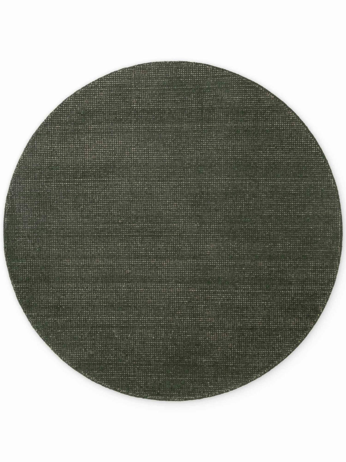 WOLLTEPPICH 200 cm Greenwich Dunkelgrün rund  - Dunkelgrün, Basics, Textil (200cm) - Ted Baker