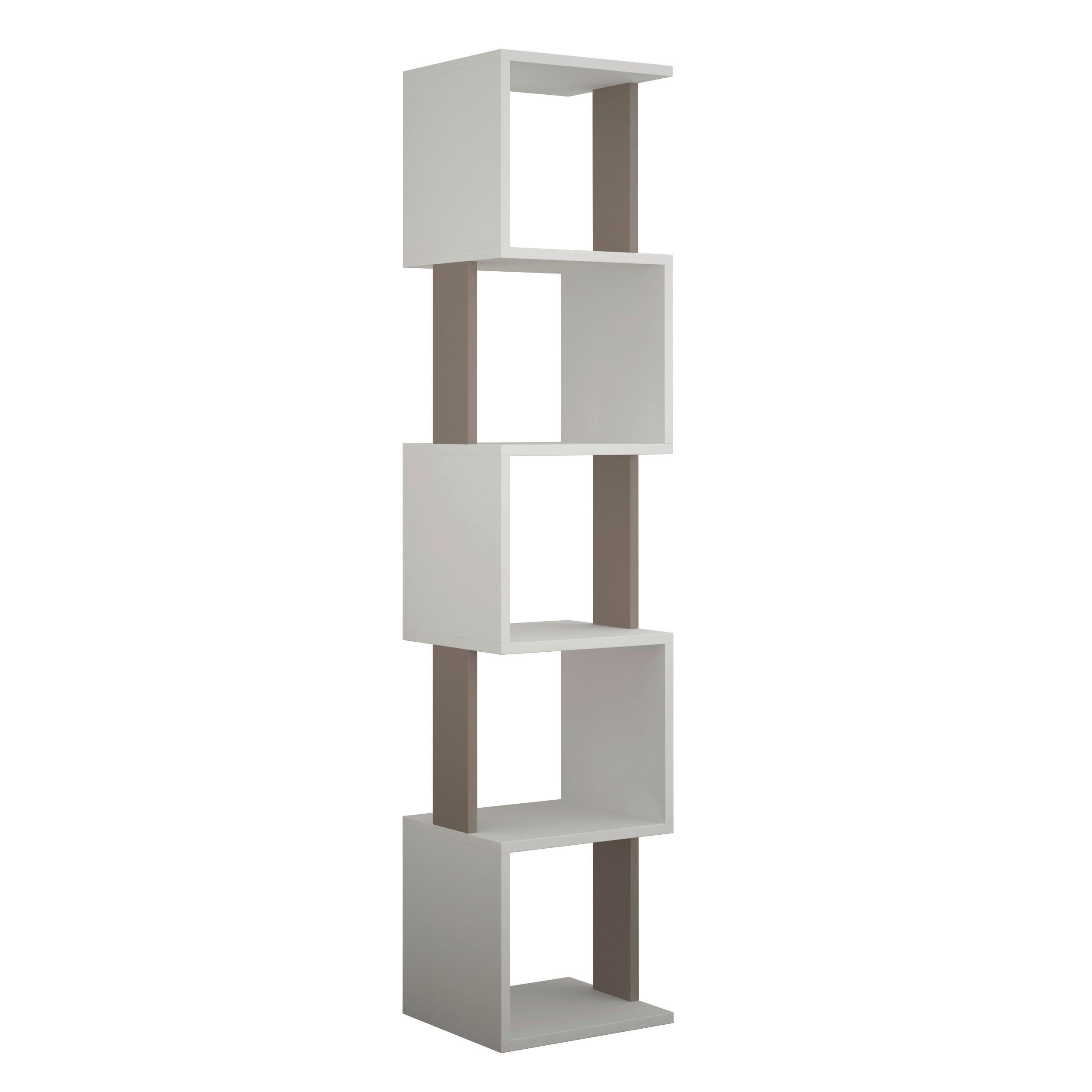 BOKHYLLA i 35/161/30 cm vit, mocca  - vit/mocca, Design, trämaterial (35/161/30cm) - Livetastic