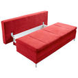 SCHLAFSOFA  mit Stoffauswahl Flachgewebe Bordeaux  - Chromfarben/Bordeaux, Design, Textil/Metall (200/93/93cm) - Novel