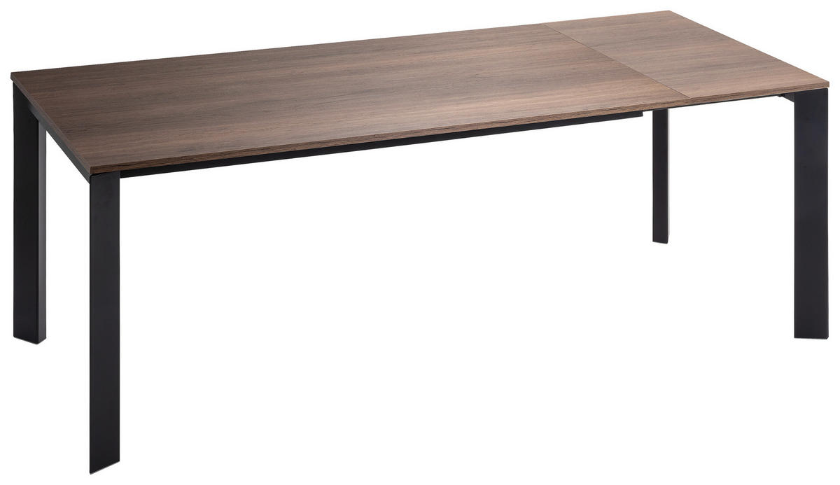 STOL ZA BLAGOVAONICU  boje hrasta, brončane boje  metal, drvni materijal      - brončane boje/boje hrasta, Design, drvni materijal/metal (140-200/90/75cm) - Novel