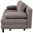 SCHLAFSOFA Lia in Webstoff Mokka  - Schwarz/Mokka, Design, Textil/Metall (197/84/92,5cm) - Hom`in