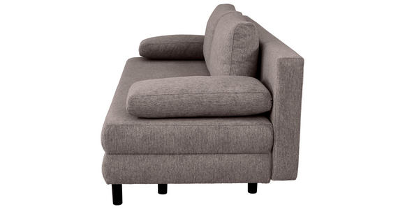 SCHLAFSOFA Lia in Webstoff Mokka  - Schwarz/Mokka, Design, Textil/Metall (197/84/92,5cm) - Hom`in
