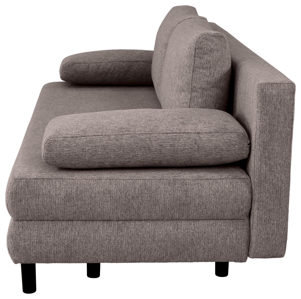 SCHLAFSOFA  mit Webstoff Mokka  - Schwarz/Mokka, Design, Textil/Metall (197/84/92,5cm) - home24