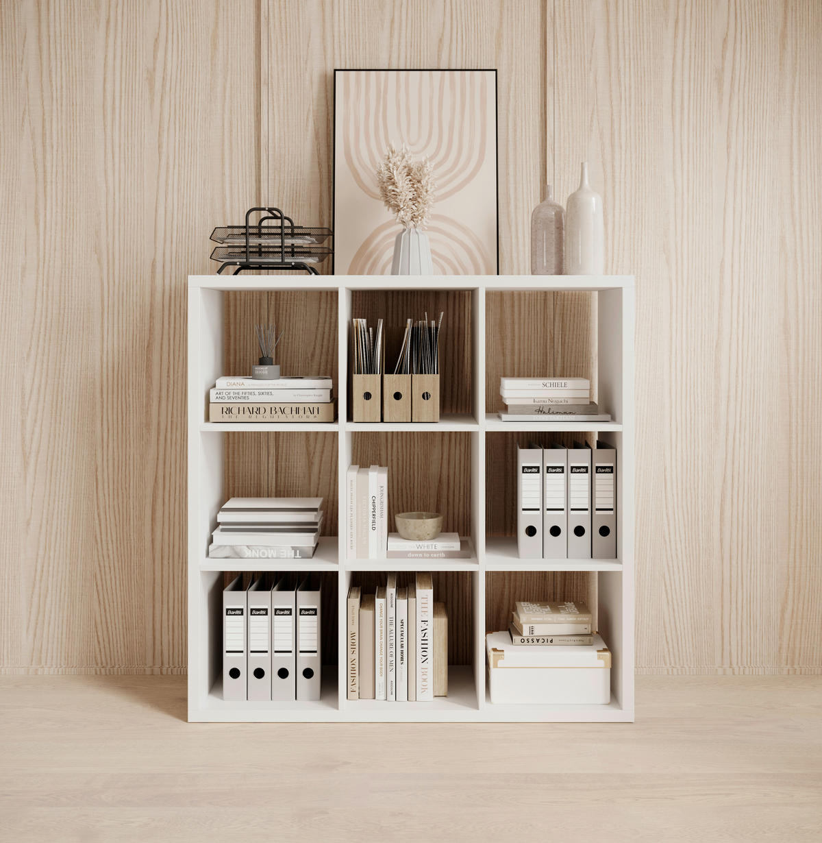 PREDELNA STENA 112/112/38 cm bela  - bela, Design, leseni material (112/112/38cm) - Boxxx