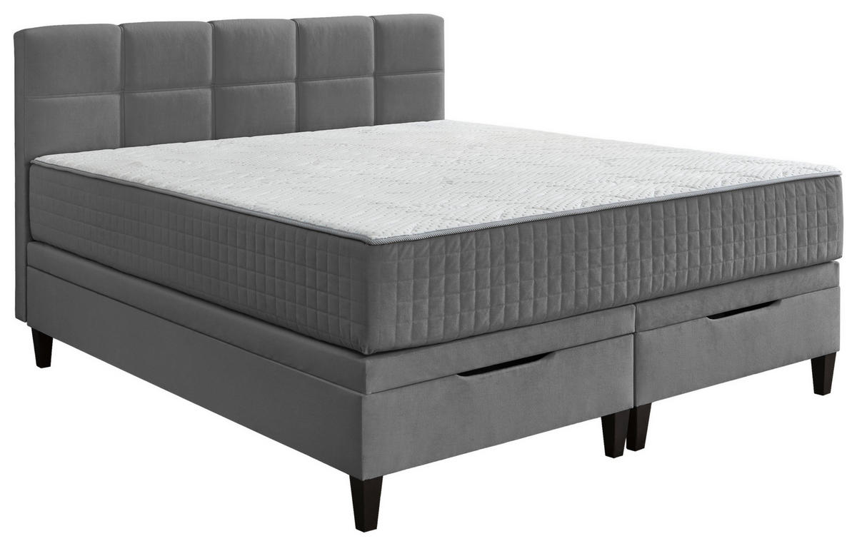 BOXBETT 180/200 cm  in Anthrazit  - Anthrazit, KONVENTIONELL, Textil (180/200cm) - Boxxx