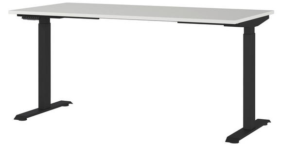 SCHREIBTISCH höhenverstellbar - Hellgrau/Schwarz, MODERN, Holzwerkstoff/Metall (160/80/72-118cm) - Novel