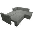 ECKSOFA Grau Chenille  - Schwarz/Grau, KONVENTIONELL, Kunststoff/Textil (233/193cm) - Carryhome