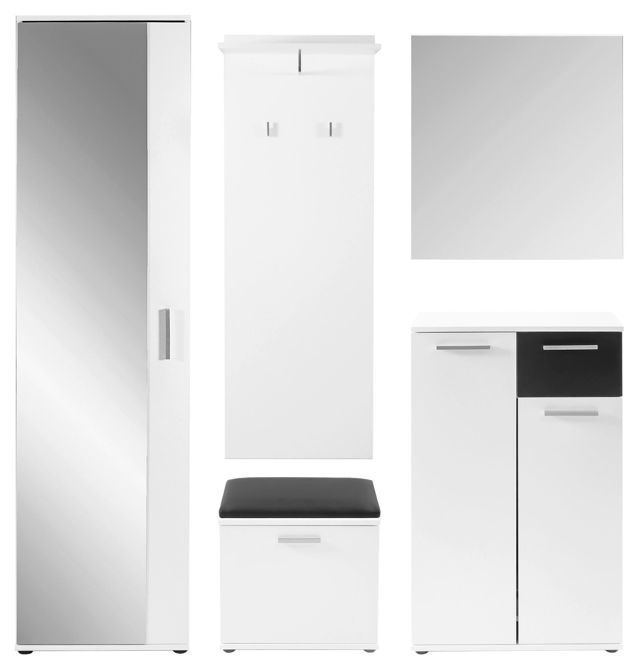 Garderobe Jakob Schwarz/Weiß B: 49 cm