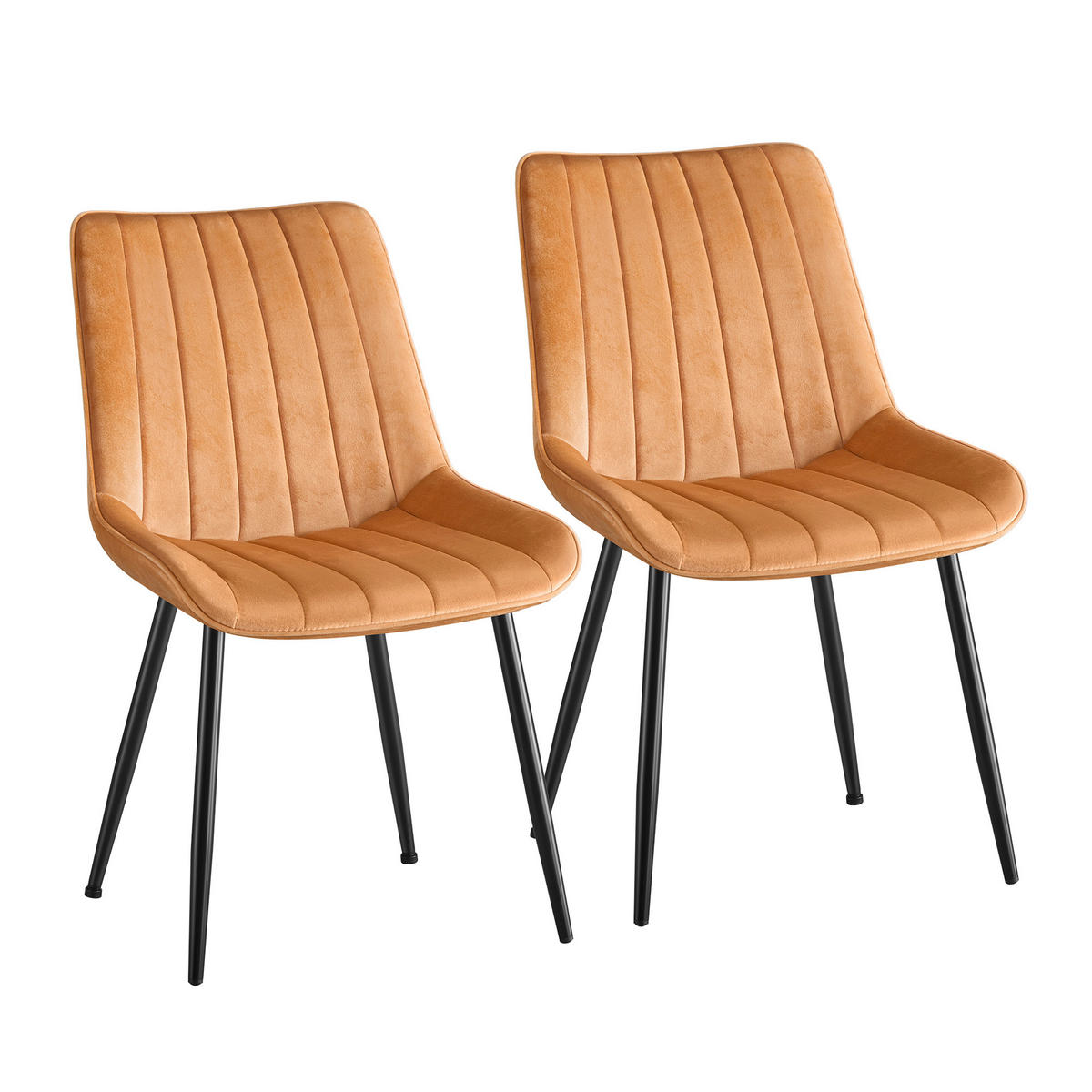 STUHL     - Karamell/Schwarz, Basics, Holzwerkstoff/Textil (50.1/88.6/60cm)