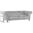 CHESTERFIELD-SOFA Currygelb Echtleder  - Currygelb/Dunkelbraun, LIFESTYLE, Leder/Holz (230/74/101cm) - Landscape