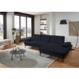 ECKSOFA in Chenille, Mikrofaser Anthrazit  299/157 cm  - Anthrazit/Schwarz, Design, Textil/Metall (299/157cm) - Dieter Knoll