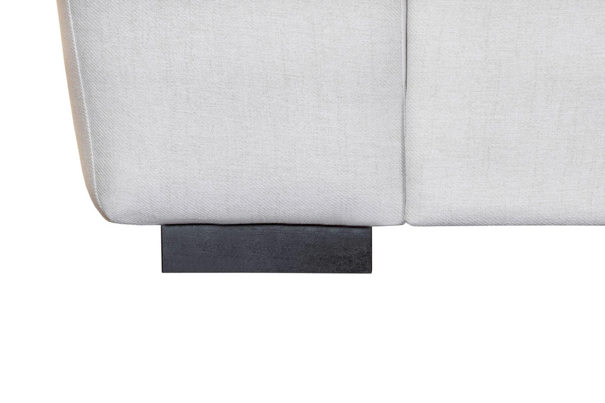 2-SITS SOFFA i trä, textil ljusgrå  - ljusgrå/svart, Klassisk, trä/textil (192/85/100cm) - Carryhome