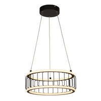 LED-HÄNGELEUCHTE Circolo 38/150 cm   - Schwarz, Design, Kunststoff/Metall (38/150cm)