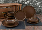TAFELSERVICE Uno  12-teilig  - Braun, Basics, Keramik (43/40/37cm) - Creatable
