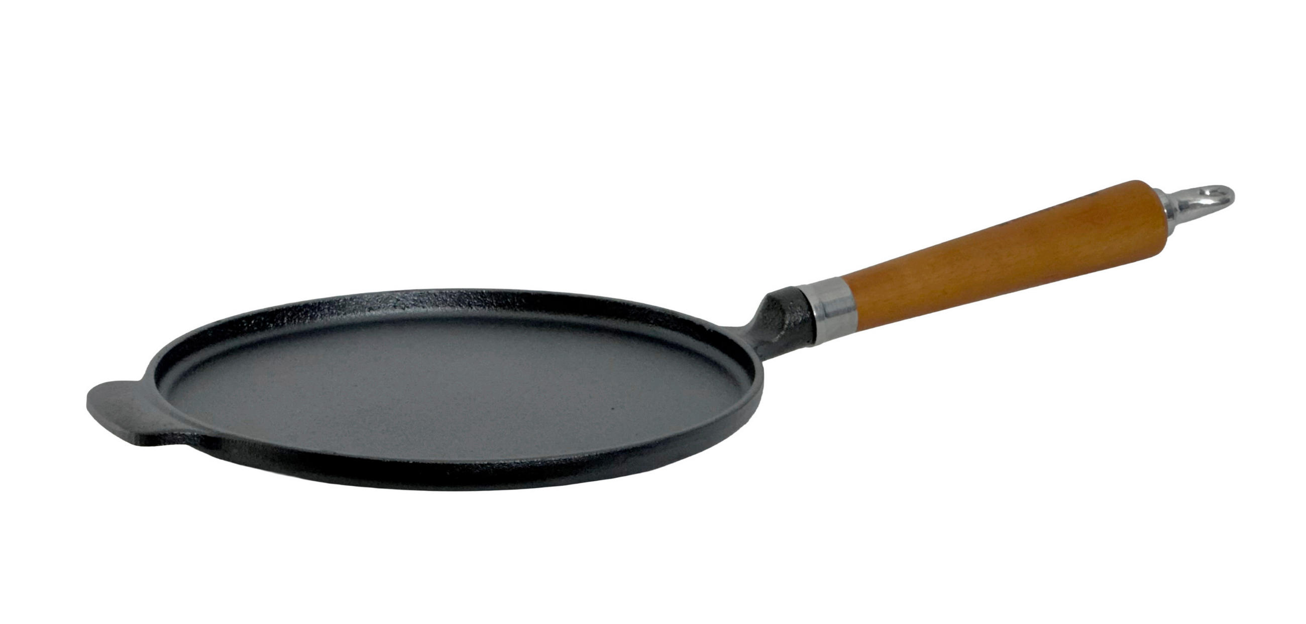 BRATPFANNE  - Schwarz/Braun, Basics, Holz/Metall (51/24/7cm)