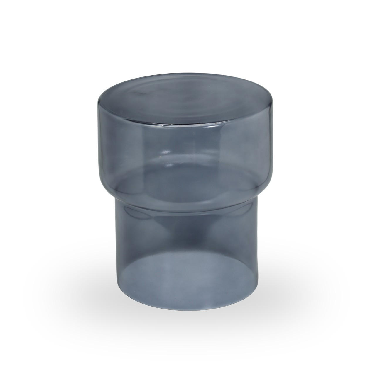 BEISTELLTISCH 35/35/40 cm Grau rund  - Grau, Basics, Glas (35/35/40cm) - MID.YOU