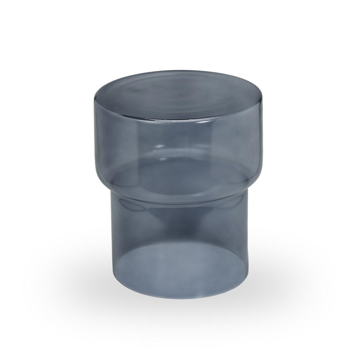 BEISTELLTISCH 35/35/40 cm Grau rund  - Grau, Basics, Glas (35/35/40cm) - MID.YOU