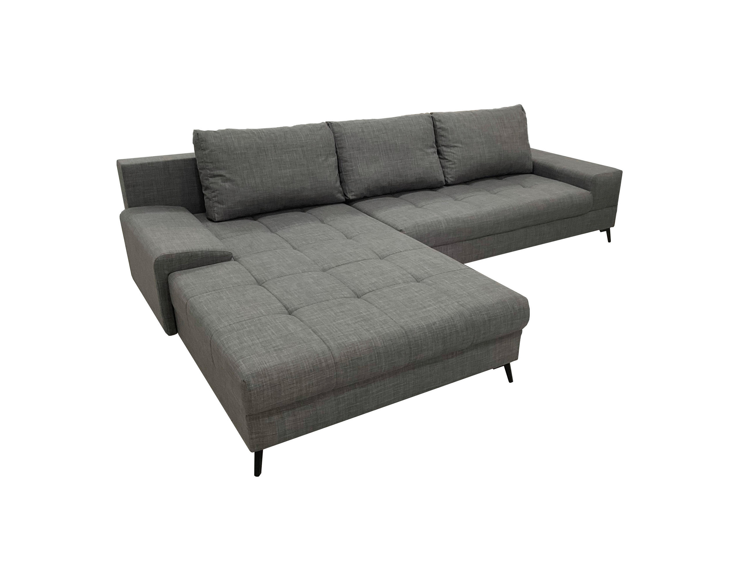 SJEDEĆA GARNITURA tekstil  tamno siva   - siva/tamno siva, Moderno, tekstil/metal (212/324cm)