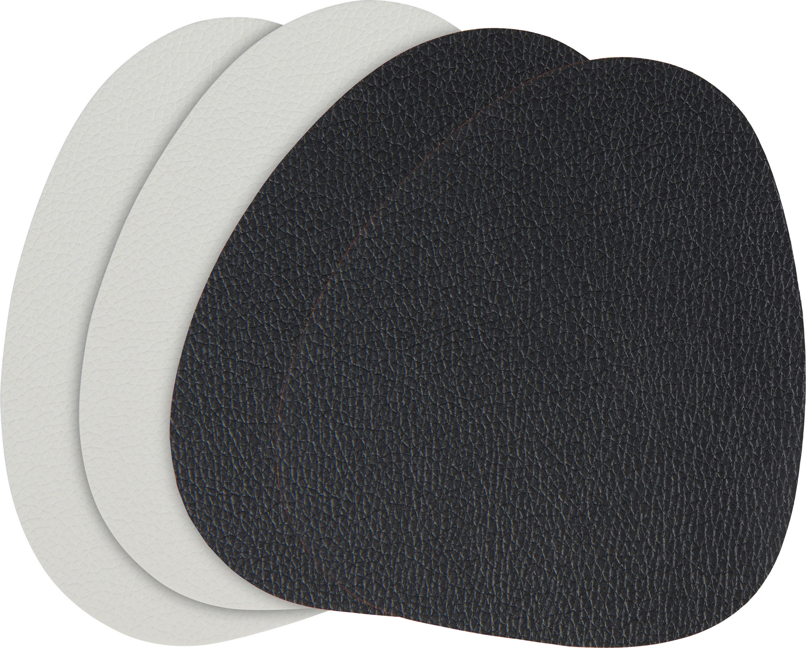 GLASUNTERSETZERSET 4-teilig  - Hellgrau/Schwarz, Basics, Textil (11/13cm) - Esposa