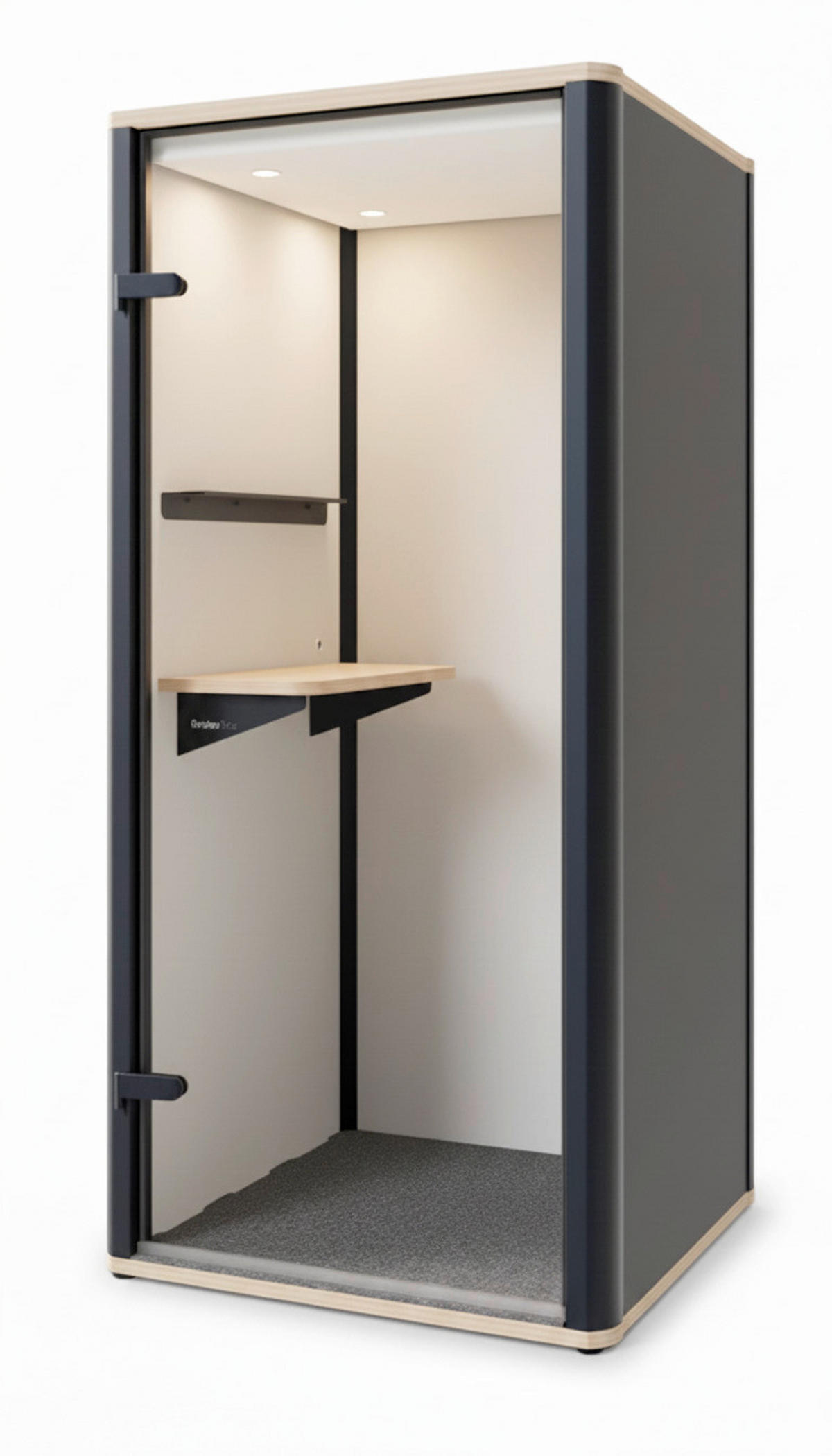 TELEFONBOX BOSSELINO UNO - Schwarz, MODERN, Glas/Holzwerkstoff (100,2/215,5/99,4cm) - Bosse