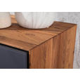 SCHUHSCHRANK  in 72/112/37 cm  - Eichefarben/Anthrazit, MODERN, Glas/Holz (72/112/37cm) - Linea Natura