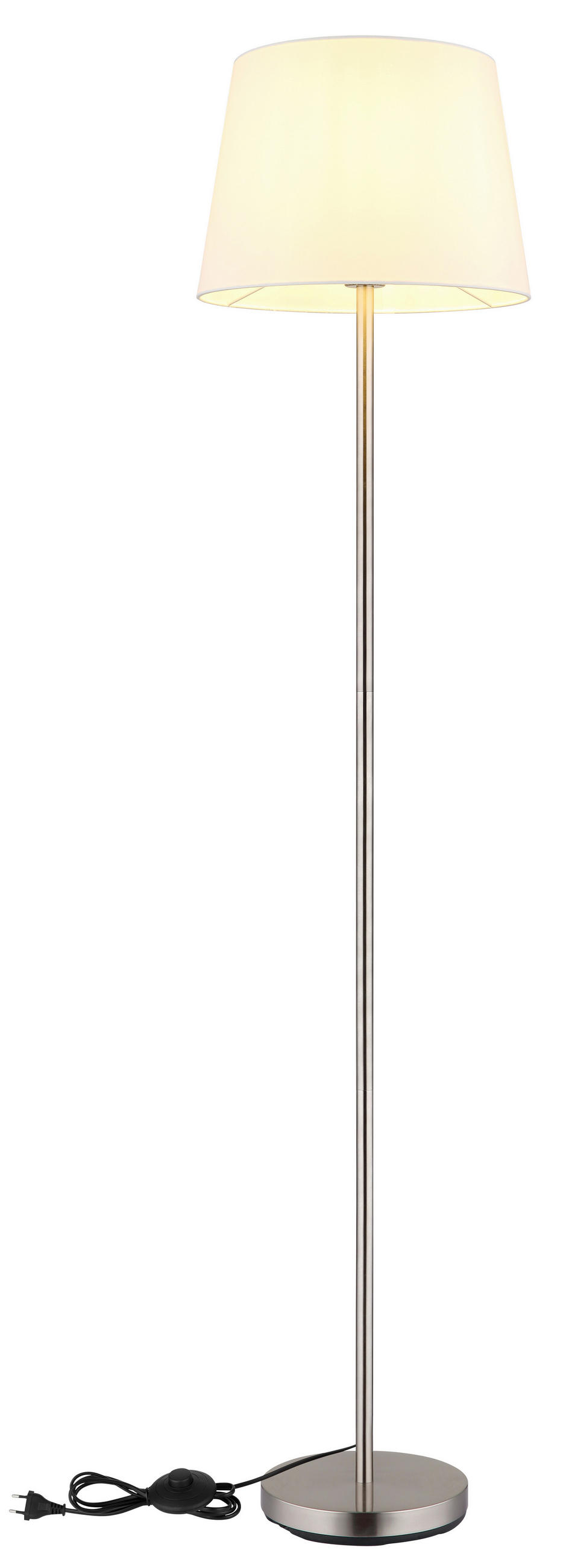 STEHLEUCHTE 35/151 cm    - Schwarz/Weiß, Basics, Kunststoff/Textil (35/151cm)