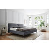 POLSTERBETT 180/200 cm  in Grau  - Schwarz/Grau, Modern, Textil/Metall (180/200cm) - Livetastic