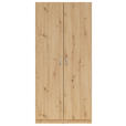KLEIDERSCHRANK  in Eiche Artisan  - Silberfarben/Eiche Artisan, KONVENTIONELL, Holzwerkstoff/Kunststoff (91/197/54cm) - Carryhome