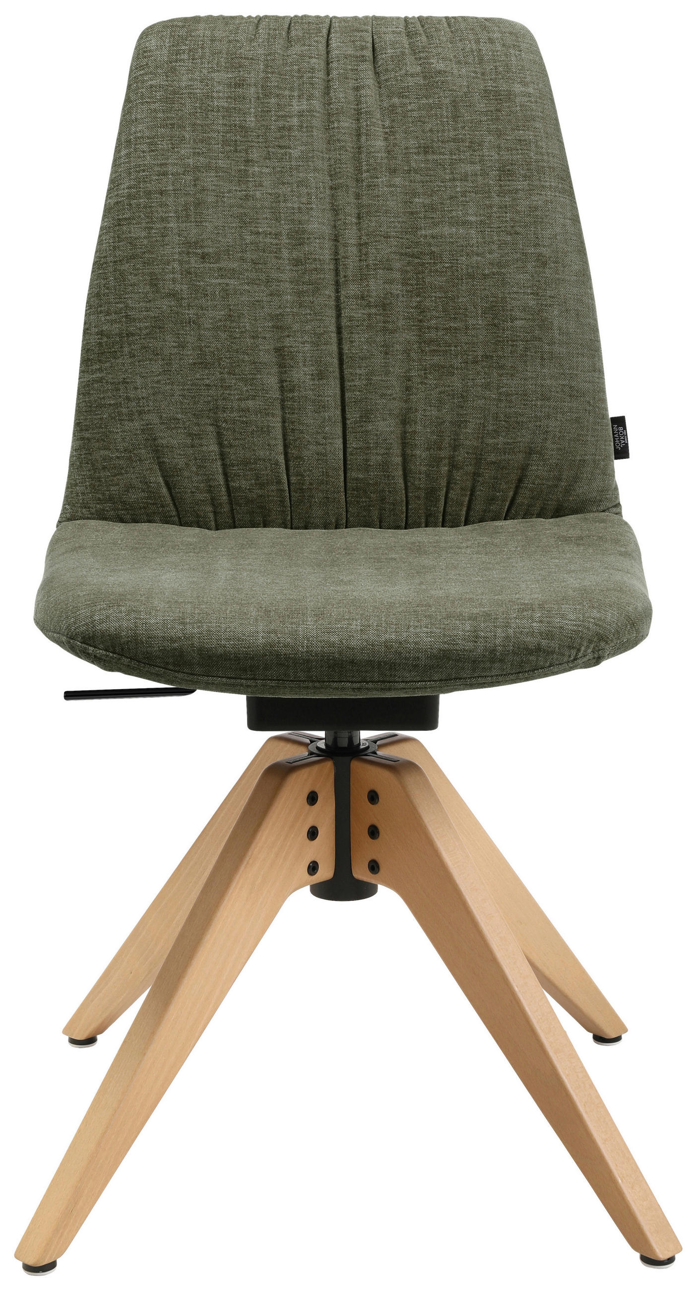 STUHL Flachgewebe Grün Buche Hartholz - Eichefarben/Grün, Design, Holz/Textil (46/85-88/55cm) - Johann Jakob