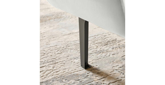 ECKSOFA in Chenille Weiß 311/167 cm - Schwarz/Weiß, Design, Textil/Metall (311/167cm) - Xora