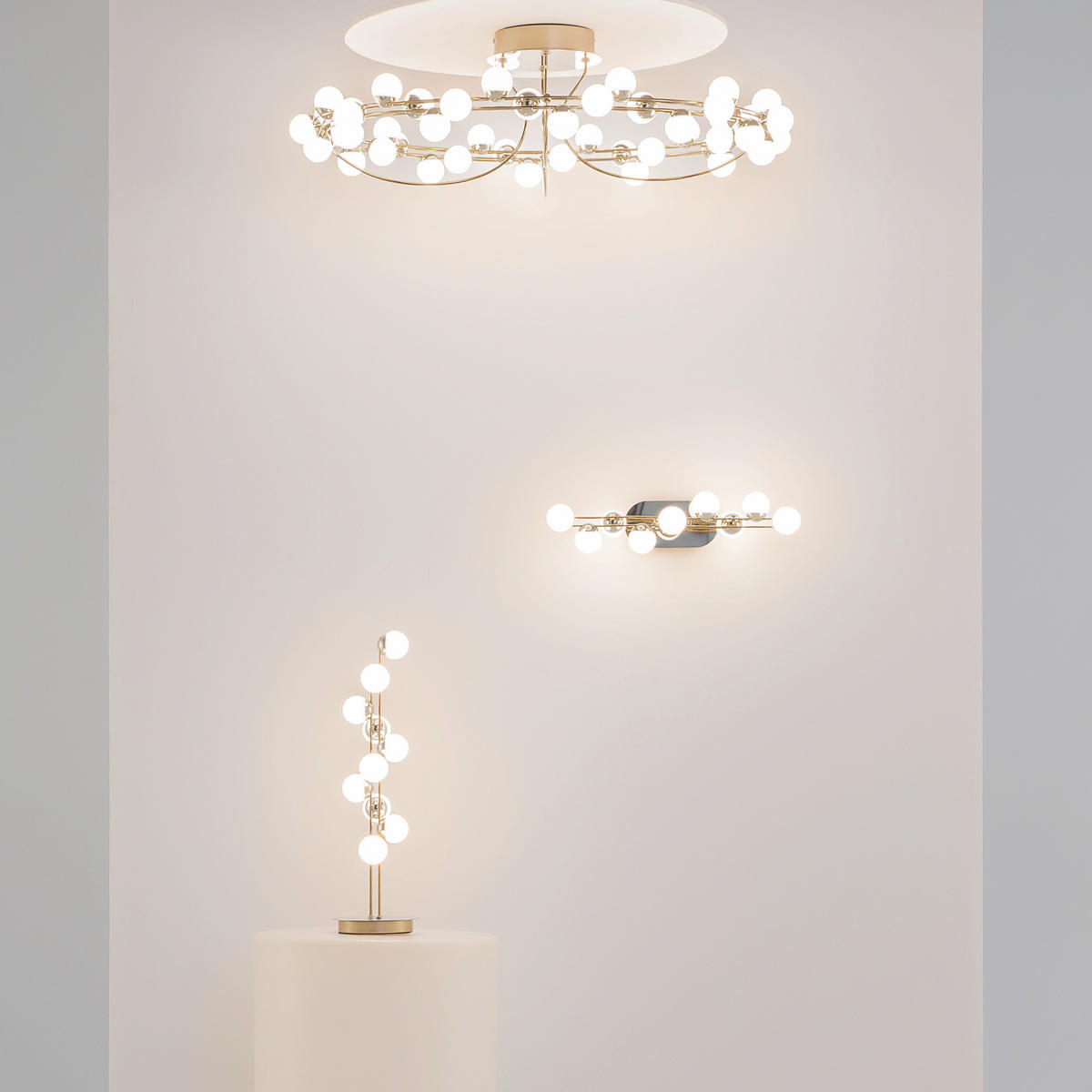 DECKENLEUCHTE Deckenleuchte 80/80/80 cm  - Goldfarben, Design, Metall (80/80/80cm) - MAYTONI