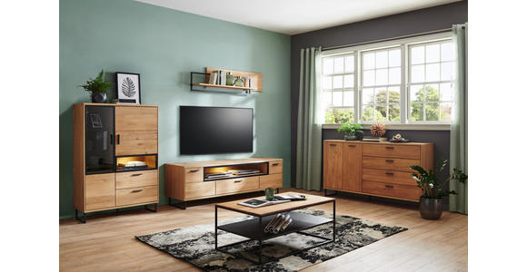 SIDEBOARD 165,2/90/38,2 cm - Eichefarben, KONVENTIONELL, Holz/Metall (165,2/90/38,2cm) - Cantus