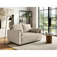 SCHLAFSOFA  in Chenille Beige  - Beige/Schwarz, KONVENTIONELL, Kunststoff/Textil (161/90/108cm) - Carryhome