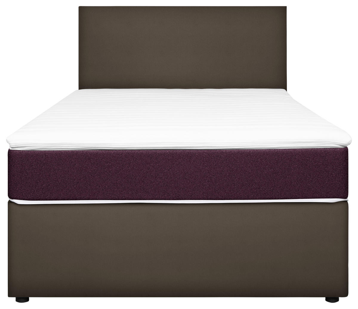BOXBETT 140/200 cm  in Grau, Brombeere  - Brombeere/Grau, KONVENTIONELL, Holz/Holzwerkstoff (140/200cm) - MID.YOU
