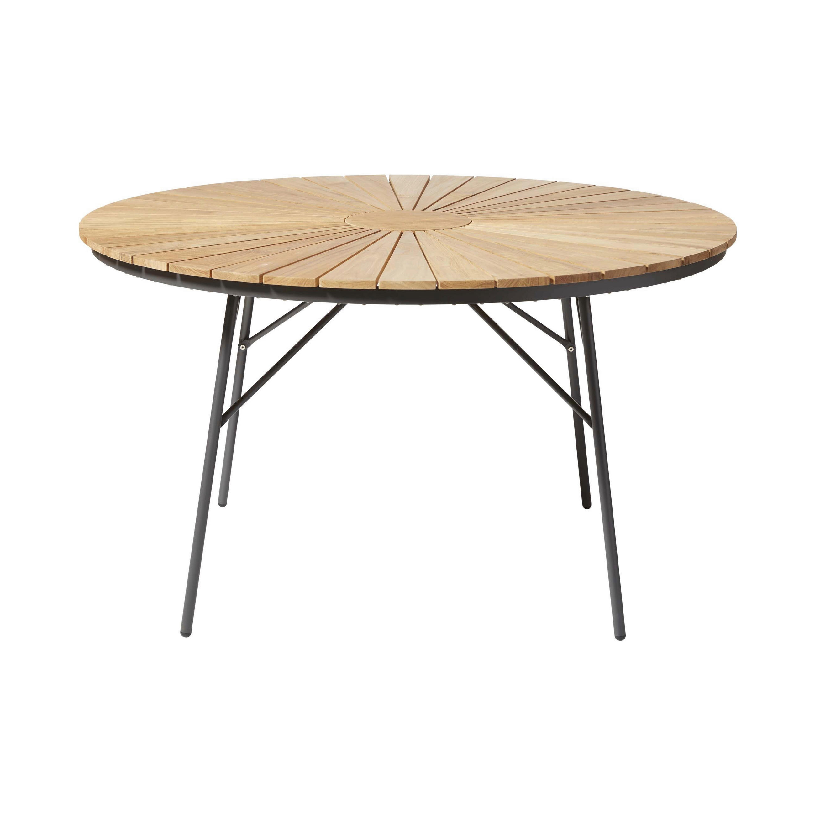 GARTENTISCH 130/130/74 cm  - Anthrazit/Teakfarben, Natur, Holz/Metall (130/130/74cm) - Gardenson