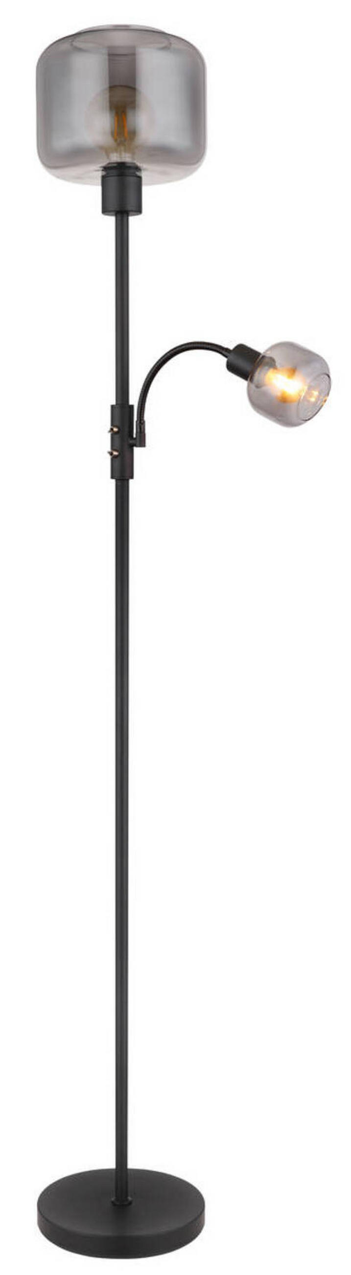 GOLVLAMPA Giuseppe  25/165 cm   - svart, Design, metall/glas (25/165cm) - Globo