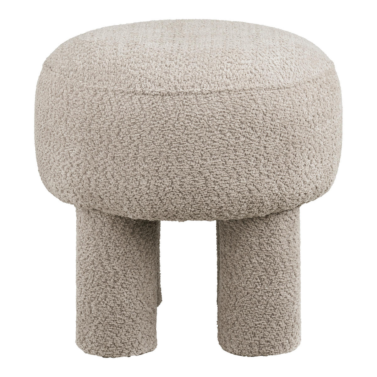 POUF in Grau Textil Hellgrau  - Hellgrau/Grau, Basics, Textil (43/43/43cm)