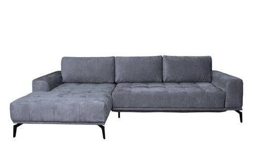 UGAONA GARNITURA siva  - siva/crna, Moderno, drvo (165/285/85cm) - Hom`in