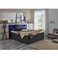 BOXSPRINGBETT 160/200 cm  in Anthrazit  - Anthrazit/Schwarz, Design, Holz/Textil (160/200cm) - Xora