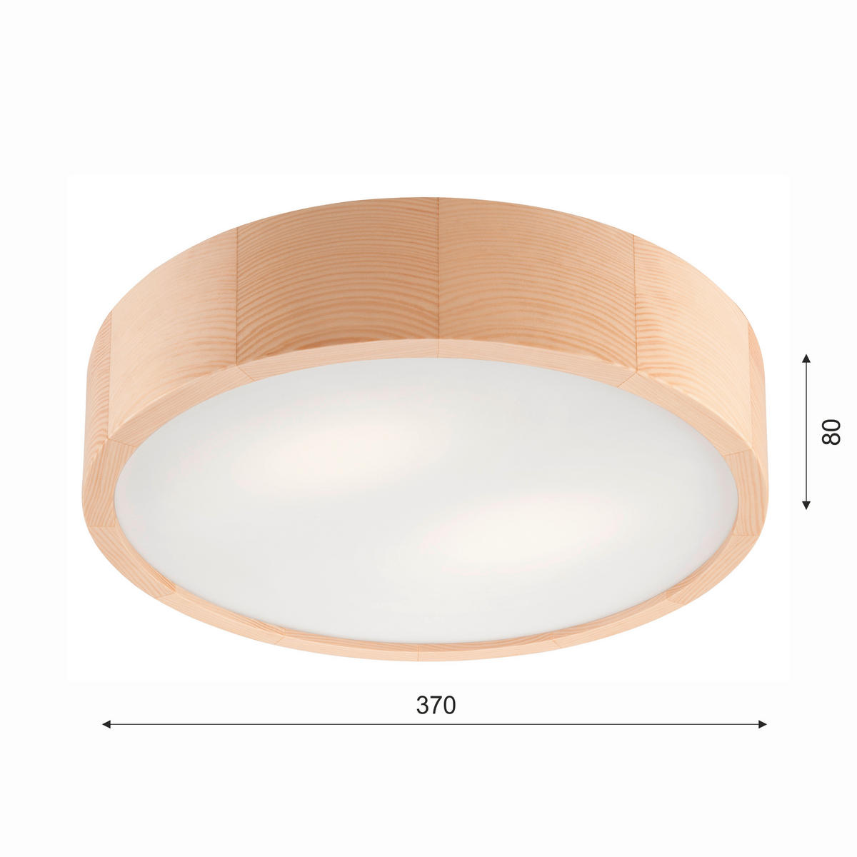 DECKENLEUCHTE  37/8 cm    - Kieferfarben, Natur, Holz (37/8cm)