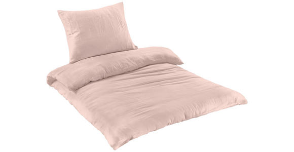 WENDEBETTWÄSCHE Musselin 140/200 cm  - Hellrosa, Basics, Textil (140/200cm) - Novel