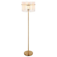 STEHLEUCHTE - Klar/Goldfarben, Konventionell, Glas/Metall (38/152cm) - Globo