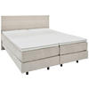 BOXSPRINGBETT 180/200 cm  in Creme  - Creme/Schwarz, KONVENTIONELL, Holzwerkstoff/Kunststoff (180/200cm) - Musterring