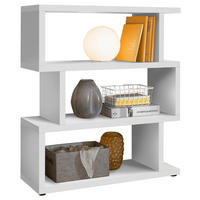 REGAL 100/115,5/38 cm bela  - črna/bela, Basics, leseni material (100/115,5/38cm) - Livetastic